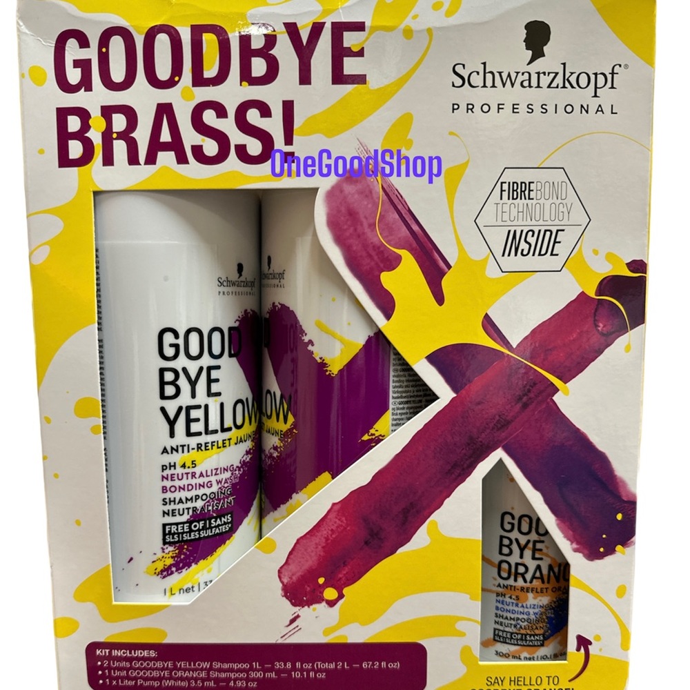 NEW Schwarzkopf Goodbye Brass Kit - 33.8 oz TRIO